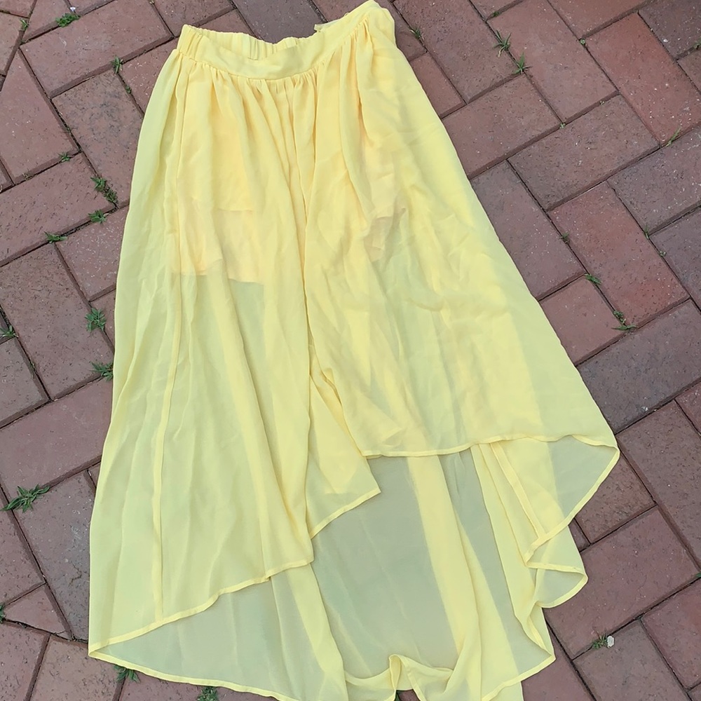 Yellow maxi skirt